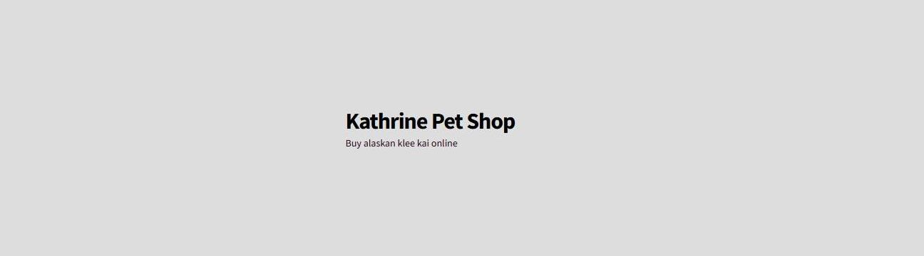 Kathrine Pet  Shop