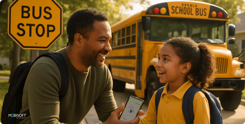 Parents and students assured by safe school bus tracking technology