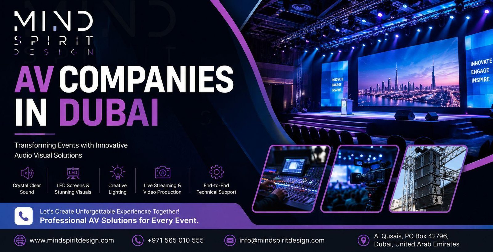 Choosing the Right AV Companies in Dubai for Corporate Events | Mind Spirit Design