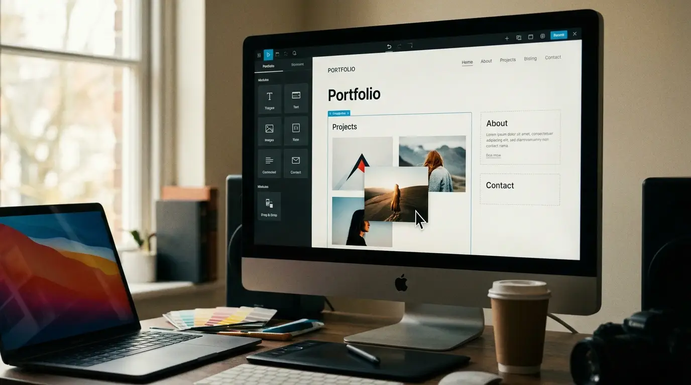 Best drag and drop website builder for portfolio site