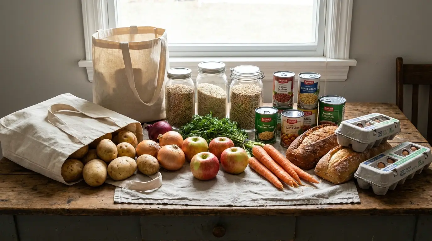 Healthy monthly grocery list on a budget