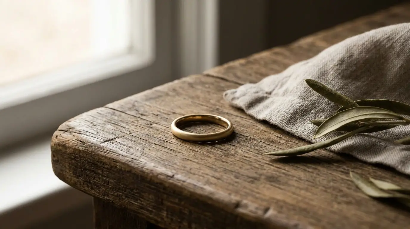 Best mens thin matte gold wedding band under 500