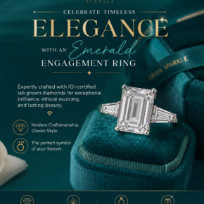 Timeless elegance with emerald sparkle 